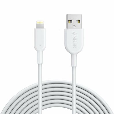 Anker Powerline II Apple Ladekabel MFi-Zertifiziert iPad iPhone 3 Meter Weiß