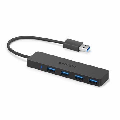 Anker Ultra Slim 4-Port USB 3.0 Datenhub MacBook PC Windows Laptops Schwarz