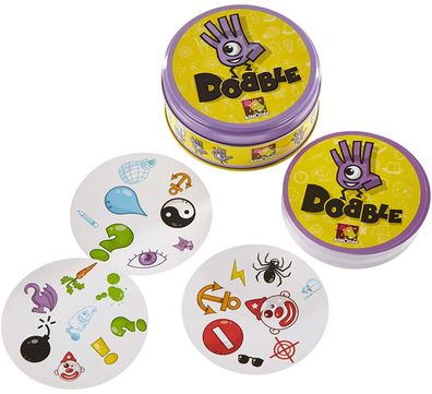 Asmodee 200960 - Dobble Legespiel 55 Karten Schnelligkeit Beobachtung Reaktion