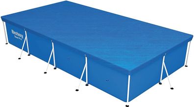 Bestway 58107 Flowclear PVC-Abdeckplane Frame Pool Garten 410 x 226 cm blau