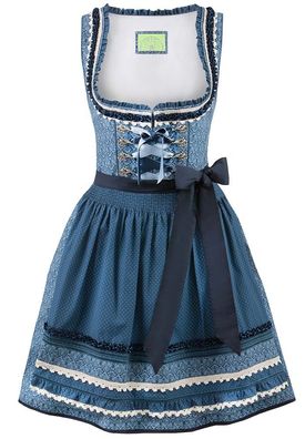 Dirndl Angelica 55er Länge blau - Größe: 34