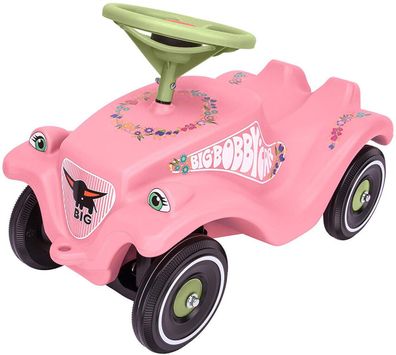 BIG 800056110 Bobby Car Classic Flower Kinderfahrzeug Rutscher bis 50 kg Rosa