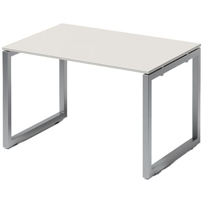 Bisley Cito Schreibtisch 120x80 cm, Tischplatte in grau, O-Gestell in Silber - Büroti