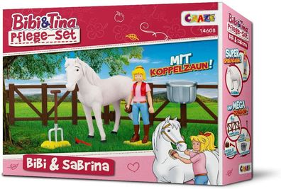 CRAZE 14608 Bibi & Tina Pflegeset Bibi Sabrina Spielfiguren Spielzeug Pferd