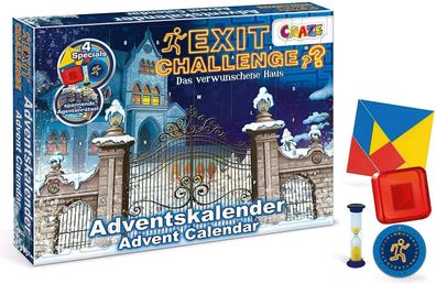 Craze 24720 Adventskalender Exit Challenge Escape Game Spielzeug Weihnachten