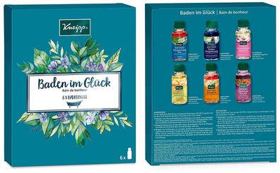 Kneipp Badekollektion Baden im Glück Badeset Geschenkpackung Badeöl 6 x 20 ml