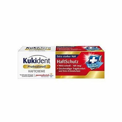 Kukident Haftcreme Haftschutz Zahnersatz Dritte Zähne Mundhygiene 1 x 40 g