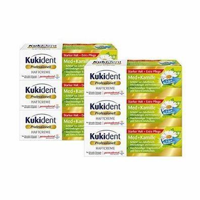 Kukident Super-Haftcreme Med Kamille 40 g 6er Pack 6 x 40 g Zahnprothese