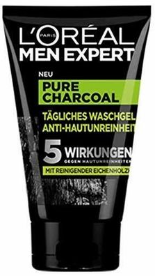 L'Oral Men Expert Pure Charcoal Waschgel unreine Haut Mitesser Herren 100 ml