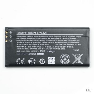 Original Akku Nokia Lumia 820 Batterie Accu BP-5T 1650mAh 3,7V Li-Ion