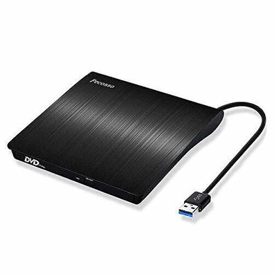 Pecosso ?BT638 Externes CD/DVD Laufwerk USB 3.0 CD/DVD-RW Brenner PC Mac Schwarz