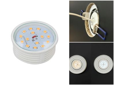 5W Ultraslim LED Einbauleuchte 400lm 20mm Höhe 230V Ø50mm Einbaustrahler Dimmbar