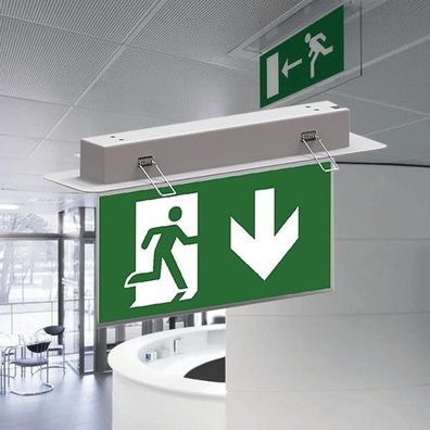 Braytron LED Notleuchte Notlicht Notbeleuchtung Fluchtwegleuchte 2W EXIT Pfeil