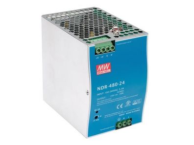 MW - NDR-480-24 - Netzteil - 1 Ausgang - 480W - Hutschienenmontage - 24 Volt 20A