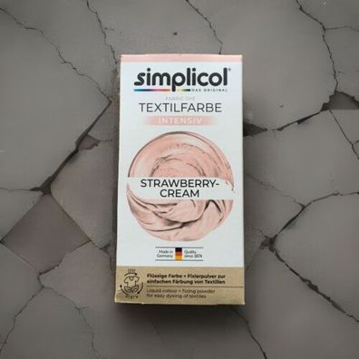 Simplicol Textilfarbe intensiv all in 1 -Flüssige Rezeptur "Strawberry Cream Neu