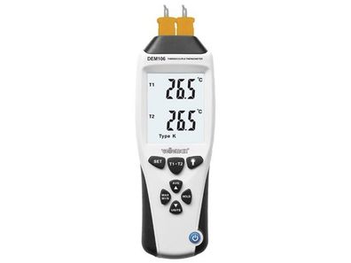 IR-Thermometer mit K/J-Typ-Fühler, Digitalthermomerer