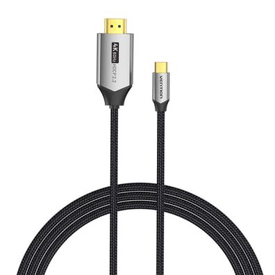 USB-C - HDMI 2.0 Kabel 1,5m, 4K 60Hz (schwarz) Kompatibel mit Geräte mit USB-C-,