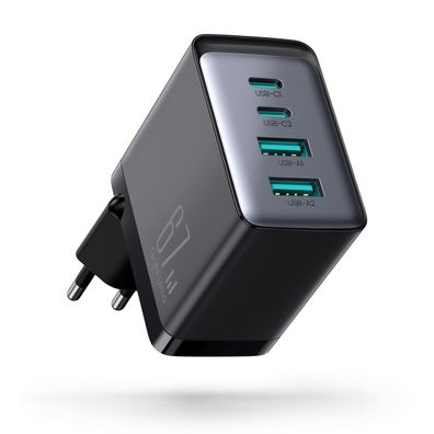 Joyroom Ladegerät GaN 67W 4 Ports (2x USB, 2x USB C) schwarz (TCG02) + Kabel USB