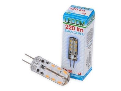 G4 | LED Leuchtmittel | 2 Watt | 12V DC | 220 Lumen | 3000K Warmweiß | Silikon |