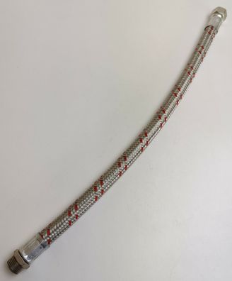 Flex-Schlauch ½“ ÜM x ½“ AG, hoch flexibler Panzerschlauch 50cm / 500mm