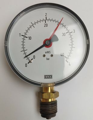 WIKA Manometer 0-4 bar Druckmessgerät mit Rohrfeder Manometer 9032428