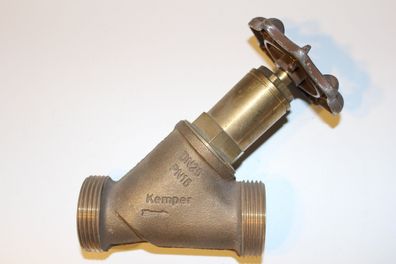 Kemper Weser Standard Freistrom Absperrventil DN25 1 1/4" AG 1740G02500 braun