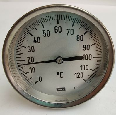 WIKA Bimetall Thermometer 0°C - 120°C Ø100mm Tauchschaft 100mm A52.100-1-C1F