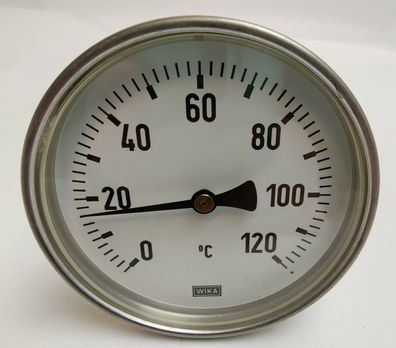 WIKA Bimetall Thermometer 0°C - 120°C Ø100mm Tauchschaft 160mm 12574245