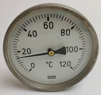 WIKA Bimetall Thermometer 0°C - 120°C Ø 100mm Tauchschaft 160mm AH100ESM160AH