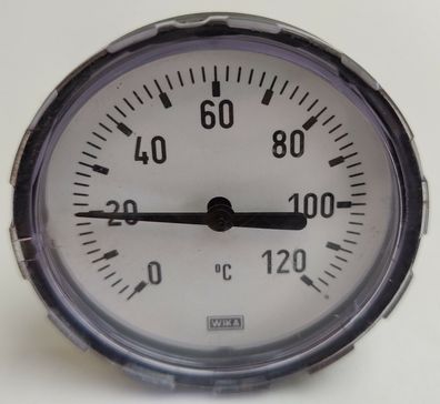 WIKA Bimetall Thermometer 0°C - 120°C Ø80mm Tauchschaft 100mm A4330080AKS