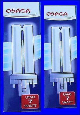 2Pin 2 STÜCK UVC Ersatzlampe 11 Watt PL für UVC-Klärgeräte Sockel G23 