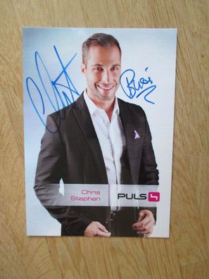 Puls4 Fernsehmoderator Chris Stephan - handsigniertes Autogramm!!!