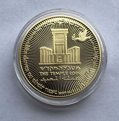 Donald Trump Medaille King Cyrus Jewish Temple Jerusalem Israel (MED1007256)