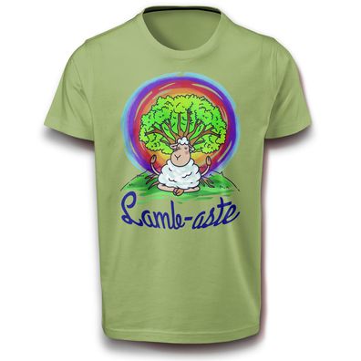 Meditierendes Schaf Meditation Yoga T-Shirt M - XL Baumwolle Spaß Lustig Geschenkidee