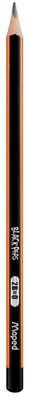 12x Maped M850022 Bleistift BLACK'PEPS, 2B, schwarz/orange