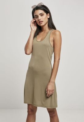 Urban Classics Damen Kleid Ladies Modal Short Racer Back Dress Khaki