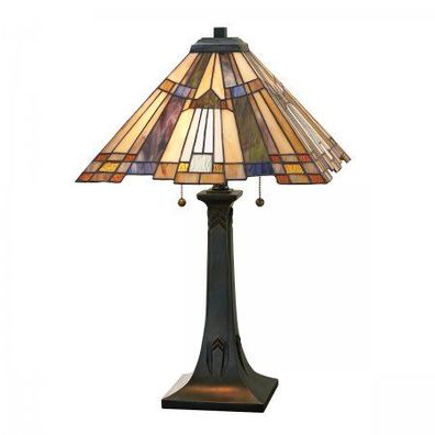 Elstead Lighting Inglenook Tischleuchte 2-Light Tiffany-Stil Bronze E27