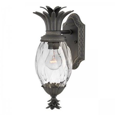 Elstead Lighting Plantation Wandleuchte Small 1-Light Schwarz IP44 E27