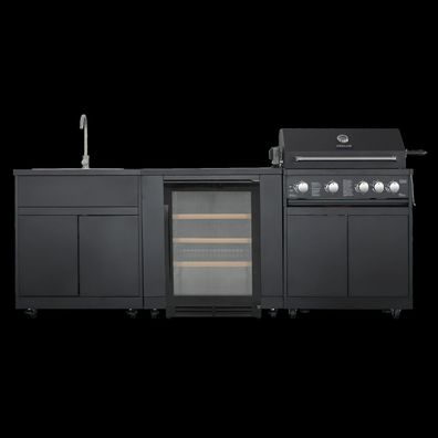 BBQTitan Series 268x66x96cm 4-Brenner + Heckbrenner