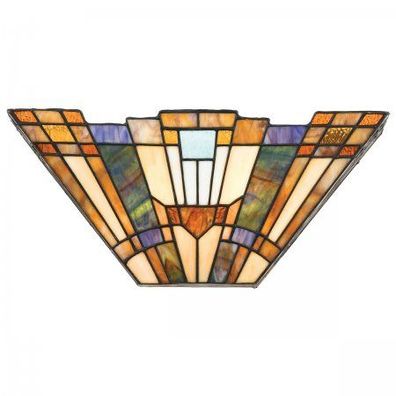 Elstead Lighting Inglenook Wandleuchte Uplight 2-Light Tiffany-Stil Bronze E14