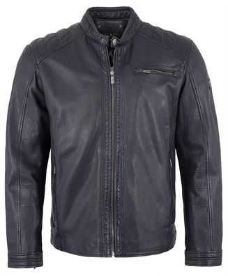 Jilani - Herren Lederjacke Lammnappa dunkelblau