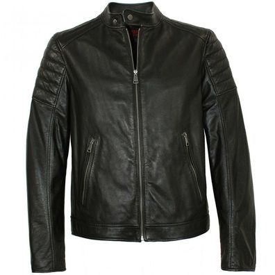 MADDOX - Herren Lederjacke Lammnappa schwarz