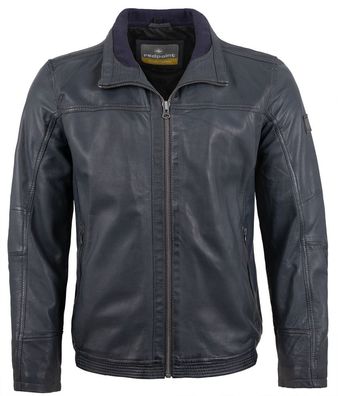 Redpoint - Herren Lederjacke Lammnappa navy