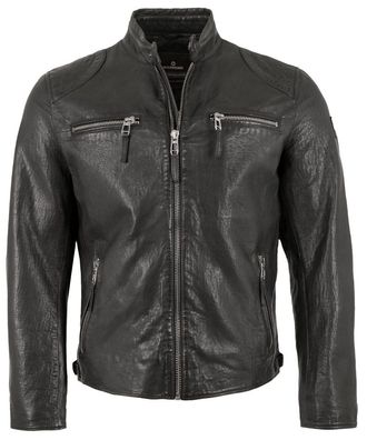 Milestone - Herren Lederjacke Lammnappa anthrazit