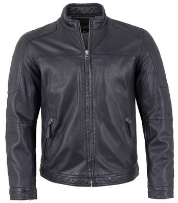 Jilani - Herren Lederjacke Lammnappa night