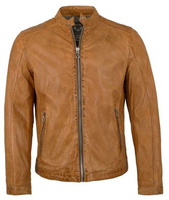 Milestone - Herren Lederjacke Lammnappa camel