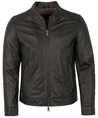 Milestone - Herren Lederjacke Lammnappa schwarz