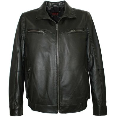 MADDOX - Herren Lederjacke Blouson Lammnappa schwarz