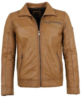 Trapper - Herren Lederjacke Lammnappa cognac antik