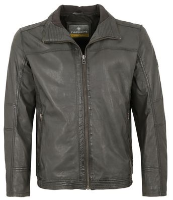 Redpoint - Herren Lederjacke Lammnappa grau